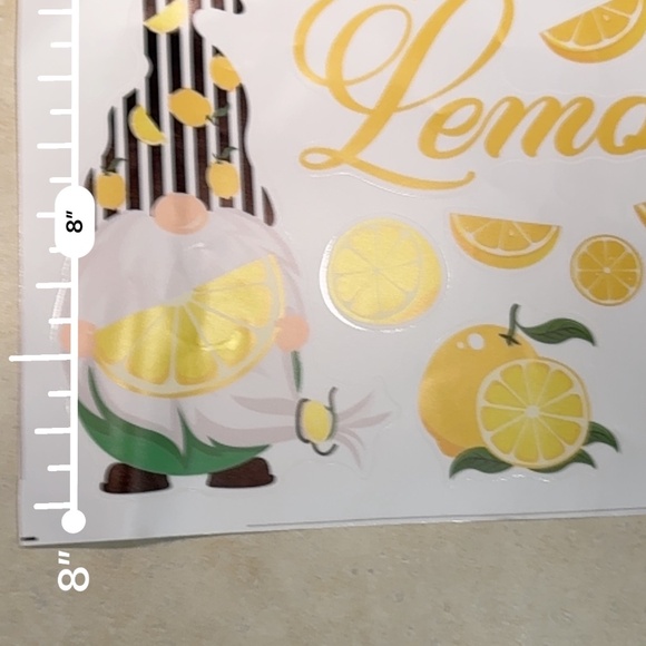 Gnome & Lemon Wall Decals  Peel and Stick Stickers - Picture 7 of 8